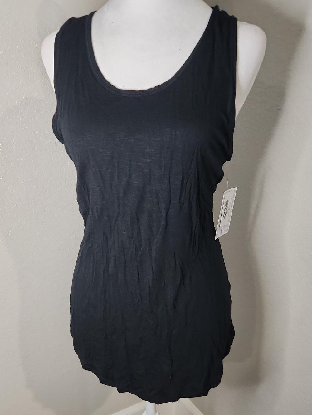NWT Lularoe Solid Black Sleeveless Tank Top